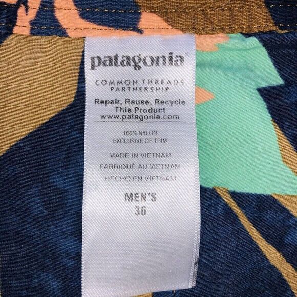 PATAGONIA Mens 36 Wavefarer Board Shorts Swim Trunks Hawaiian Surfing Drawstring - Picture 5 of 9